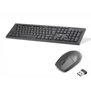 Multimedya Klavye Mouse Seti USB Siyah (Kablosuz Model)