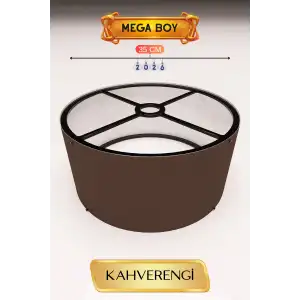 35 CM Ölçülü Kahverengi Lambader Başlığı Mega Boy