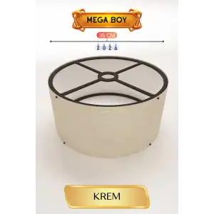 35 CM Ölçülü Krem Lambader Başlığı Mega Boy
