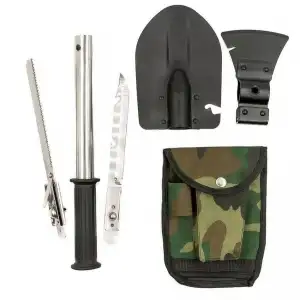 12 Cm Paslanmaz Çelik Siyah Kürek Balta Testere Bıçak Takımı 4 lü Set