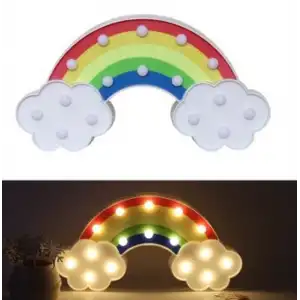 30x16 cm 2 adet Kullanıma Uygun Led Işıklı Gökkuşağı Gece Lambası