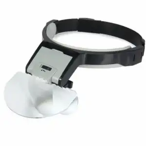 2 Adet Lens Takmalı 5 Lenslı Led Lambalı Şapka Tip Büyüteç