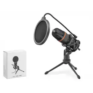 Masan Kullanımına Uygun ME4Usb Profesyonel Rgb Mikrofon 48 Khz / 16 Bit Çok Yönlü Type C Siyah
