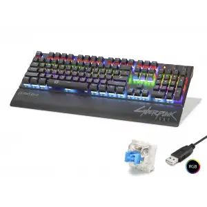 1 Adet Mekanik Klavye Blue Switch Bilek Destekli Rgb Siyah G525XB