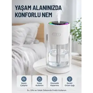 Kompakt Hava Nemlendirici 1 Adet Ev Ofis Kullanımı
