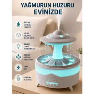 Dekoratif Hava Nemlendirici 350 ml Uzun Süreli Kullanım