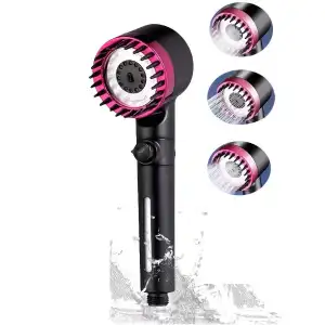 Silikon Pembe 3 Modlu Filtreli Duş Başlığı