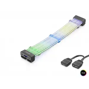 Bükülebilir Siyah ARGB Işıklı Light Board 28 Pin