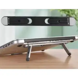 Laptop Standı Siyah 2 Kademeli Katlanabilir ve Yapışkanlı