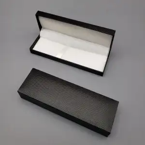 Şık Desenli Siyah Kalem Kutusu 16x5 cm Hediye Seçeneği