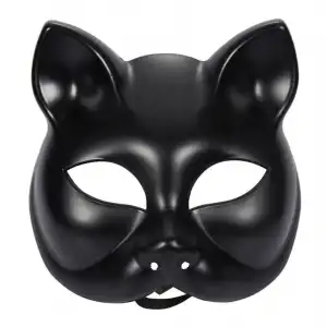 Maske Siyah Renk Lüks Kedi si 12x13 cm