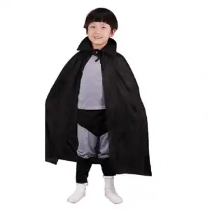 Pelerin Siyah Renk Yakalı Çocuk 90 cm
