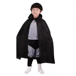 90 cm Kullanıma Uygun Siyah Renk Yakalı Çocuk Pelerini