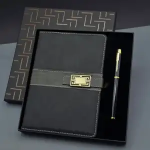 Defter Siyah Tokalı Tarihsiz Ajanda Kalem Set