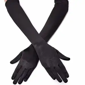 40 cm Kullanıma Uygun Siyah Uzun Gösteri Eldiveni