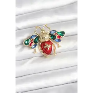 Pirinç Süslü Arı tasarım Broş