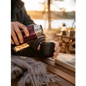 Vakumlu Termos Paslanmaz Çelik 1 Litre Seyahat