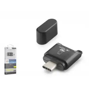 Type c 3.2 Gen1 Kart Okuyucu Microsd 5 Gbps Siyah