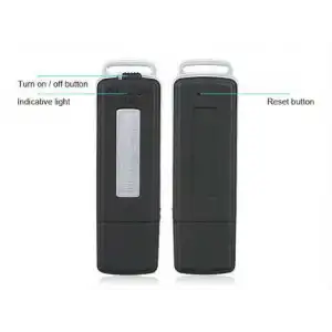 120mAh Siyah 1 adet USB Disk Ses Kayıt Cihaz 16 Gb