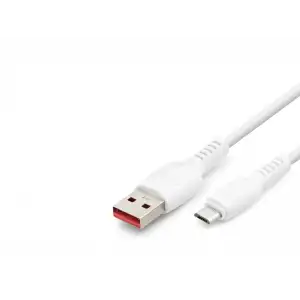 Yüksek Akım Destekli Micro USB Şarj Kablosu 1 Metre - Beyaz