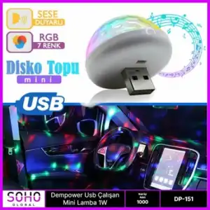 Fütüristik USB Mini LED 4W RGB