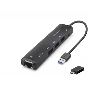 Usb Type c 3.2 Gen1 Hub Gigabit Lan 4 Port 5 Gbps Siyah