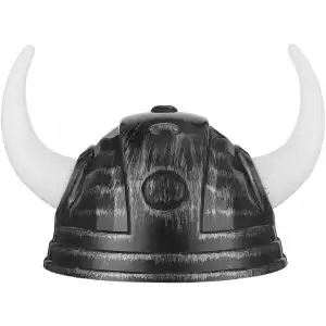 Plastik Viking Başlığı Asteriks Başlığı Gümüş Renk
