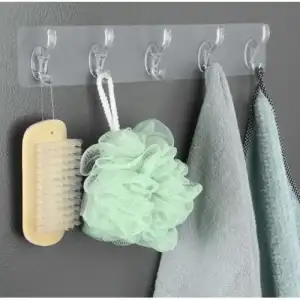 Pratik 5 Kancalı Yapışkanlı Askı Çok Amaçlı Kullanım