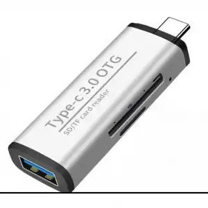 Kompakt Type-C Kart Okuyucu ve USB Hub 2 Adet USB 3.0 Port