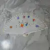 Renkli Çift Taraflı Bambu Yelpaze 12li Set