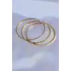 Çelik Gold Renk Ajda tasarım Kadın 65 mm Bilezik