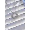 Kolye Çelik Gümüş Renk Zirkon Taşlı Model