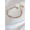 Kadın Bileklik Çelik Mix Renk Minimal Toplu