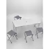 Katlanabilir 4 Kişilik Kamp Masası Seti ile Tabureler