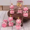 Romantik Dekoratif Atlı Karınca 6lı Açık Pembe Set