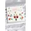Kadın Küpe 8 Çift Yılbaşı Temalı