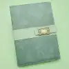 Vintage Tasarımlı Çizgili Deri Defter 1 Adet