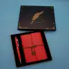 Kırmızı Renkli Defter Kalem Seti 18x17x4 cm