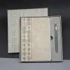 Şık Deri Defter ve Kalem Seti 22x20 cm Hediye Kutusu