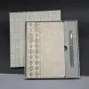 Şık Deri Defter ve Kalem Seti Özel Tasarım Kutuda