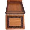 Şık Deri Kaplamalı Ahşap Kutu 18x17 cm Hediye Kutusu