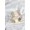 Kadın Bileklik Gold Renk Pirinç Kaburga Model
