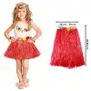 40 cm Ölçülü Hawaii Hula Eteği Kırmızı Renk