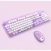 Ergonomik Mor Klavye Mouse Seti - Uzun Süreli Kullanım için