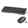 Ergonomik Kablosuz Klavye ve Mouse Seti 2.4GHz Siyah