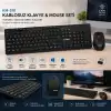 Ergonomik Kablosuz Multimedia Klavye ve Mouse Seti Siyah Q Klavye