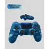 Ergonomik Kablosuz PS4 Gamepad Çift Motorlu 10 Metre Uyumlu
