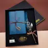 Defter Kaligrafi Kalem Ve Vintage Tasarım Deri Mavi