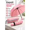 Şık Kapsül Şemsiye Pembe 1 Adet Günlük Kullanım