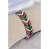 Bileklik Karışık Renk İpli Deri Erkek